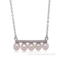925 silver natural pearl necklace for women